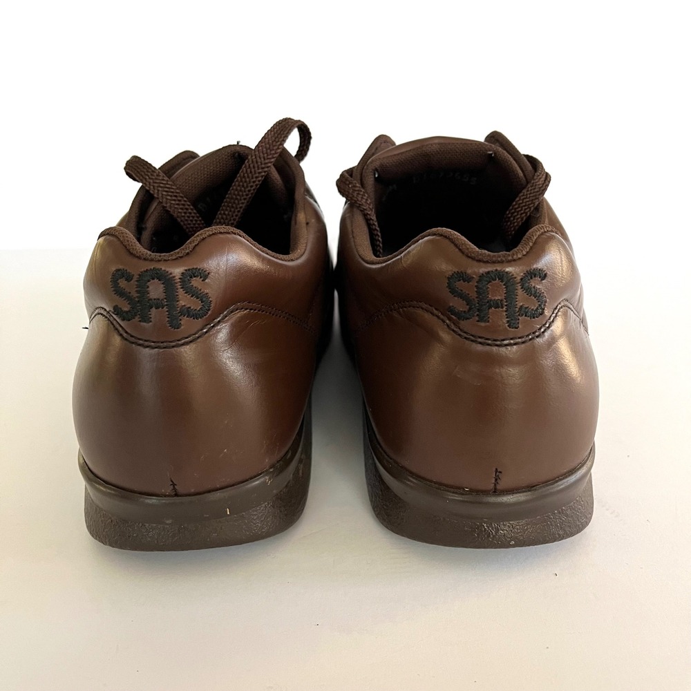 SAS Time Out Men's Walking Shoes Brown Leather Lace Up Comfort Sneakers 8.5 M - Picture 4 of 10